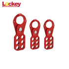 Red Durable Safety Lockout Hasp 6 Padlocks Jaw Size 38mm Easy Operate