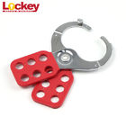 Steel Safety Lockout Hasp , Multi Hasp Lock With Hook PA Body 6 Lock Red Loto