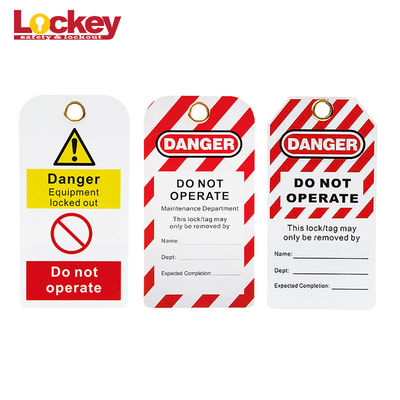 Lockey مخصص PVC تحذير سقالة علامات السلامة تأمين علامات العزل للماء