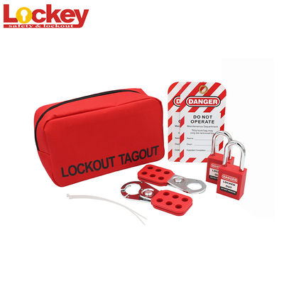 مجموعة الصيانة Loto Safety Loto Lockout Kit كهربائي ضمان سنة واحدة