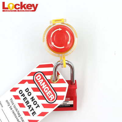 Lockey التبديل الكهربائية قفل زر شفاف السلامة إيقاف الطوارئ